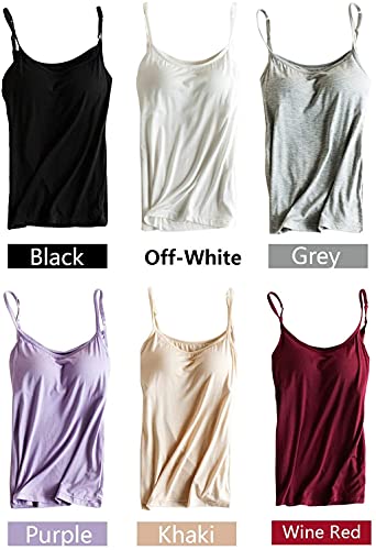 image for Pink Wind Women's Bra Padded Cami Tank Adjustable Camisole Basic Tanks