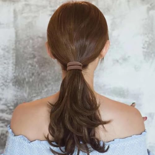 Elina Dark Colors Ponytail Holders Hair Ties Rubber Bands for School Girls, Women Cotton Soft for Thick Elastic Scrunchie Non-slip Stretchable Head Elastic (Pack of 30)