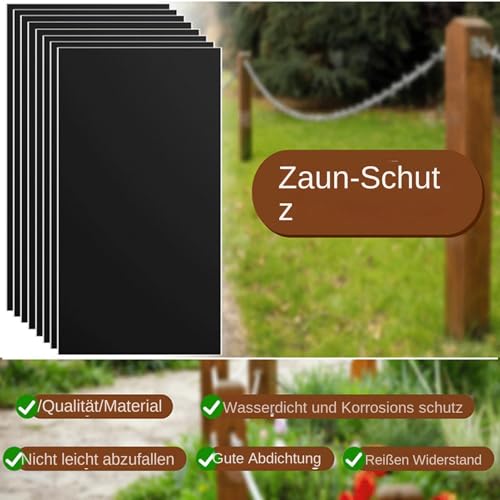 Protector de postes de madera impermeable y duradero para patio y césped 8