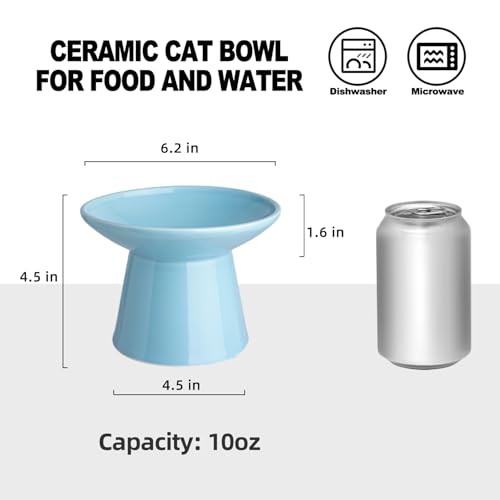 Gamelle surélevée céramique extra large design ergonomique chat - 3
