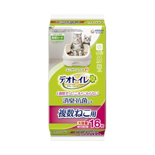 ユニ・チャーム ペットシーツ [デオトイレ 複数ねこ用 消臭・抗菌 シート16枚×1]