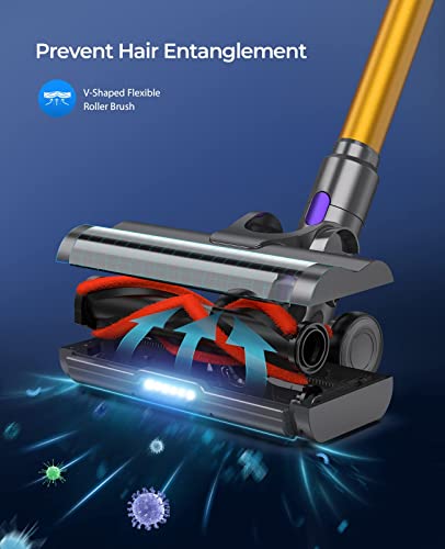 Laresar Elite 3 Cordless Vacuum Cleaners 33KPa 400W Powerful Stick Vacuum Cleaner with LCD Touch 50 Mins Rechargeable Battery, Lightweight Handheld Vacuum Cleaner for Hardhood Floor/Carpet/Pet Hair - Image 6