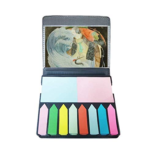 Boîte de marqueur de page White Crane avec illustration chinoise antique en carton rigide