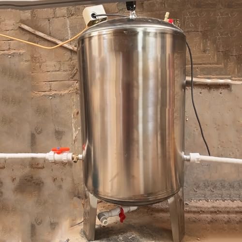 Tanque de presión de Agua de Acero Inoxidable de 300 L - Kit de Tanque de presión de Pozo de 79,2 galones, Tanque de vejiga de Aire Vertical para Bombas de Pozo, solución Duradera para almac