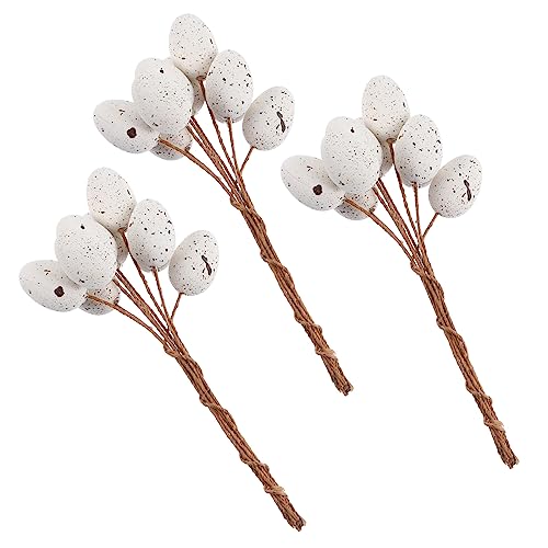 Decoración de 27 piezas de huevos moteados para Pascua miniatura 1