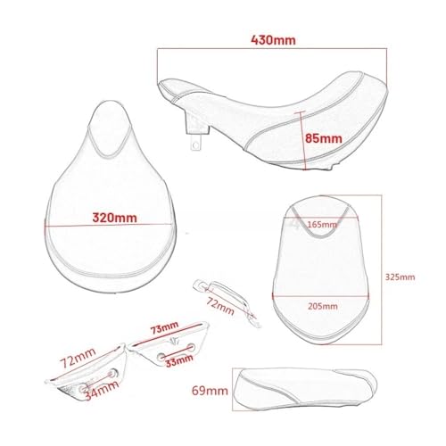 Cojín de cuero para XV950 XVS ideal para viajes largos en pareja y rutas 7