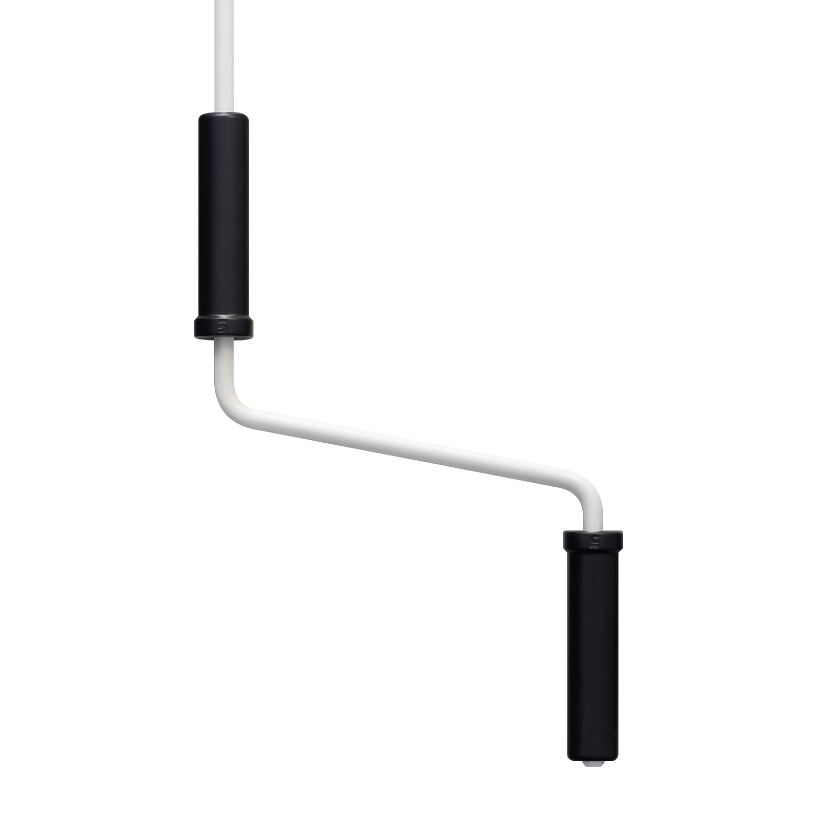 Kurbelstange für Markisen | Stahl | weiß (RAL 9010) | Griffhülse Kunststoff schwarz | Kugelhaken | Länge 1000 mm