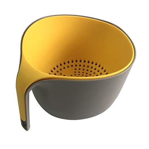 2 en 1 Apilable Juego de Cuenco y Colador Plástico Multiuso Colador de Cocina Bol Reposteria Set (3L)