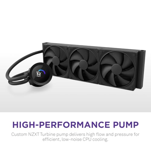 Image of NZXT Kraken Plus 360-360mm AIO CPU Cooler, LCD - Black, 360mm Radiator (Pack of 6)