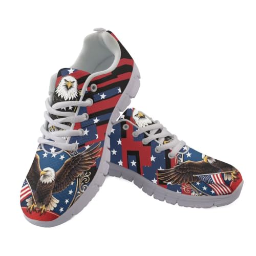 Image of GIFTPUZZ Mens Lace Up Athletic Trainers Running Sneakers Wedge Breathable Gym Lightweight Sports Tennis Shoes