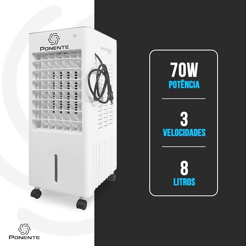 Climatizador Evaporativo de 8 Litros CLIP8 70w Ponente 220v - Imagem 2