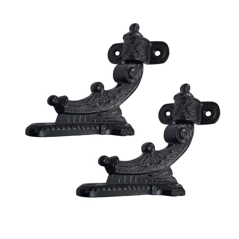 Adonai Hardware Tohu Decorative Cast Iron Handrail Bracket (Supplied as 2 Pieces per Pack) - Black Powder Coated-image-21
