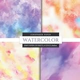 Watercolor Scrapbook Paper: Pastel Craft Paper, 8x8 Decorative Craft Paper Pad, Designer Paper Pad...