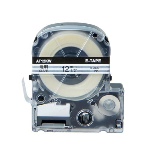 ���x���e�[�v 5 �p�b�N 9 �~�����[�g�� 12 �~�����[�g�� 24 �~�����[�g�� LW 600P LW 1000P �ƌ݊��� AS24KW AS9KW ���n�ɔ�(5PK Black on Clear)