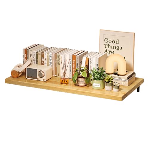 Estantes flotantes, estantería de Pared, Almacenamiento de decoración de Pared para Dormitorio, Sala de Estar, baño, Cocina, Oficina (50 x 30 cm) (Madera 60 x 30 cm)