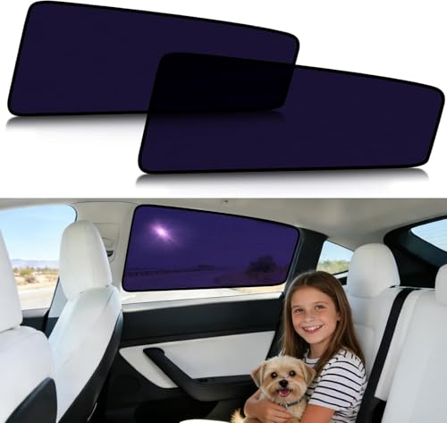 ZATOOTO 2er Set Sonnenschutz Auto Baby für Tesla Model 3 Highland 2024-2026 Verdunkelung Auto Kinder hintere Seitenscheibe mit UV Schutz