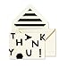 Kate Spade New York Thank You Card Set of 10 with Blank Interior and Envelopes (Tossed Letters)