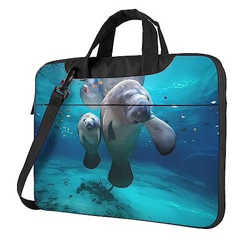 Sacoche étanche DEHIWI Manatee avec motif animal de l'océan et poignée robuste