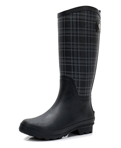 Women's Wellington Lightweight Rain Boots Original Tall Rubber Boots Waterproof Galoshes