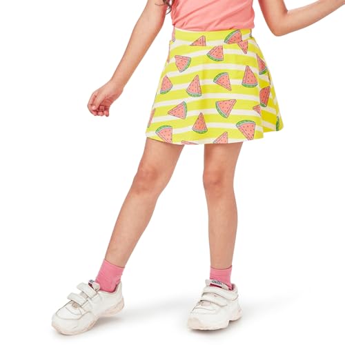 Image of YouGotPlanB Cotton Skater Skirt for Girls | Pack of 1 | Ages 3-16 Years | Attached Inner Shorts | Ideal for Sports & Play