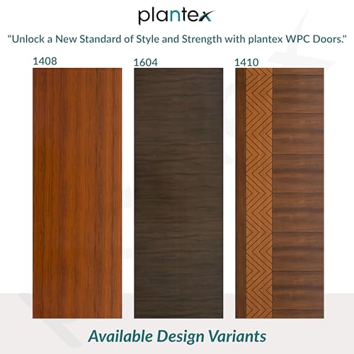 Plantex WPC Doors for Bathroom (30 mm - Thickness)/Waterproof Bathroom Door/2.5x6.75 Feet Wooden Finished Door for Home/Balcony/Office/Kitchen, Density-550 (30x81 inch,24 kg- Charcoal Oak)