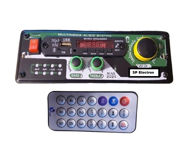 Image of SP Electron DC 12V 4440 Dual IC Car USB Player FM, AUX & USB MP3 Player Card with Remote