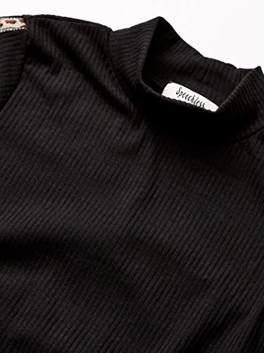 Speechless Girls' Embellished Sleeve Mock Neck Top3
