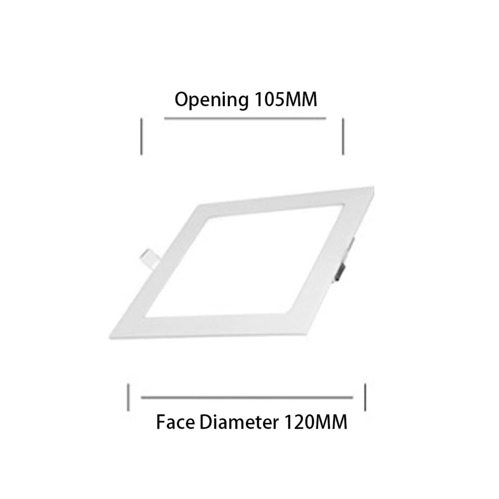 faretti da soffitto 6W LED Faretti da Incasso 360 Lm Ultra Sottili Forma Quadrata Faretti da Incasso a soffitto Foro 105 mm Faretti per soffitto Corridoio (6 Pezzi 4500K)
