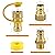 3/4" Male and Female Natural Gas Quick Connect Plug Fittings,Heavy Solid Brass Quick Connect Fittings Convert for Pipe Natural Gas Supply for Generators, Gas Grills, Fire Pits,RV