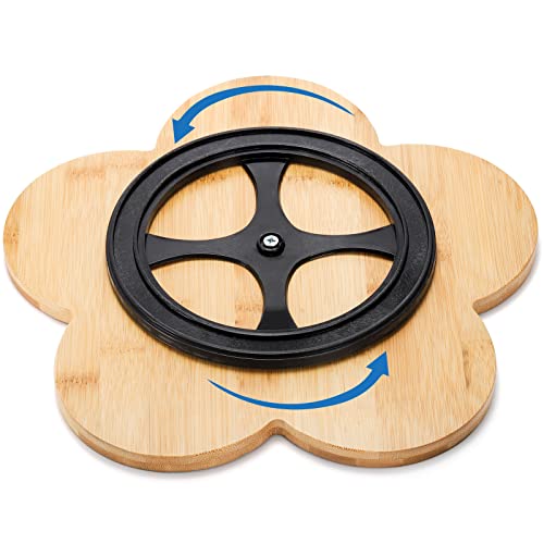 Yarlung Lazy Susan Divided Serving Dishes Appetizer Tray, 5 Removable Ceramic Snack Bowls With Lids And Bamboo Platter, Relish Tray Nuts Dishes For Chips, Fruits, Candy #TOP2