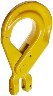 Indusco 47400832 Grade 80 Drop Forged Steel Clevis Self-Locking Hook, Painted Finish, 3/8