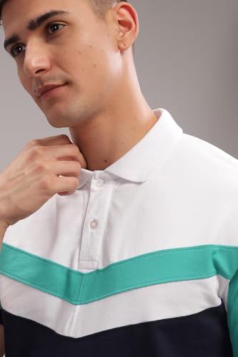Image of ADRO Men's 100% Cotton Regular Fit Polo T-Shirt