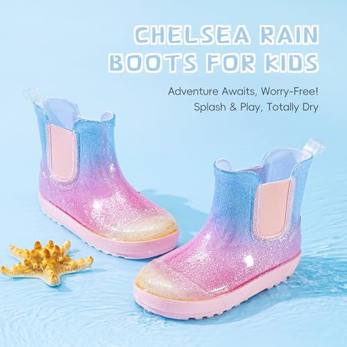 Image of Motasha Chelsea Rain Boots for Girls Boys Waterproof Toddler to Big Kids