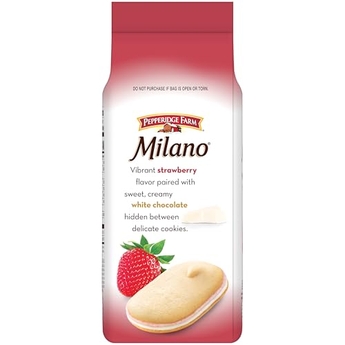 Pepperidge Farm Milano White Chocolate Strawberry Flavored Cookies, 7 Oz Bag image 4