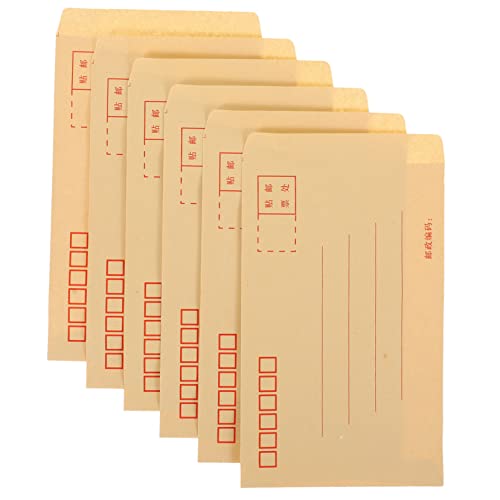 KALLORY Kraft Paper Yellow Envelopes Pcs Self-seal Small Envelopes for Invitations