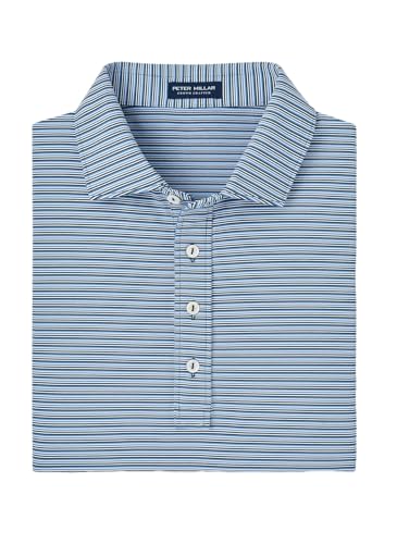 PETER MILLAR Men's Avon Performance Jersey Polo, Lacinato, XL Blue Green