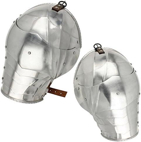 NauticalMart 15th Century Gothic Spaulder Soldier Pauldrons Shoulder Armor Silver