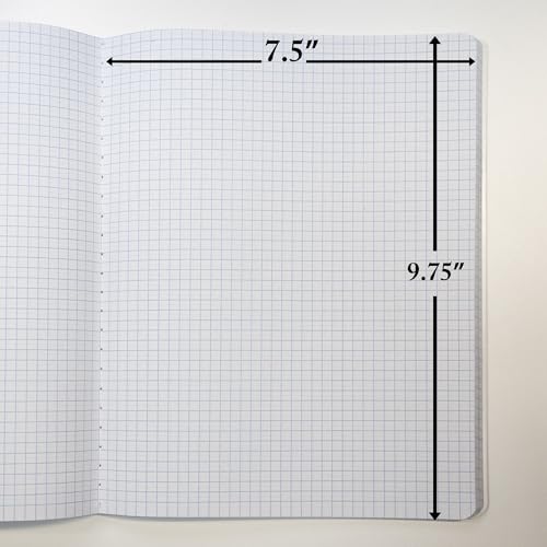 Cahier de composition quadrillé solide pour éviter les pages perdues