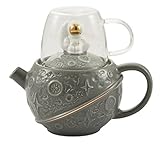 Photo Gallery ybk tech astronaut-design - set da tè per uno, teiera in ceramica da 411 ml e tazza in vetro da 175,8 g (grigio) Photo Gallery ybk tech astronaut-design - set da tè per uno, teiera in ceramica da 411 ml e tazza in vetro da 175,8 g (grigio)