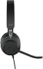 Jabra Evolve2 40 PC Headset – Noise Canceling Microsoft Teams Certified Stereo Headphones 3 Microphone Call Technology – USB-A Cable – Black