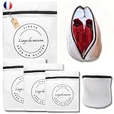 SIESTE SOUS UN OLIVIER Filet Linge Machine à Laver,Sac Lavage Chaussures. 6 Filets De Lavage Pour Proteger Linge Fragile, filet sous vetements,Peluches,Chaussettes,Pull,Laine. Maille Premium