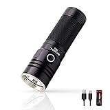 WOWTAC A5 3650 High Lumens Super Bright Rechargeable Flashlight, IPX-8 Waterproof Handheld Light for Riding Emergency Kits-CW