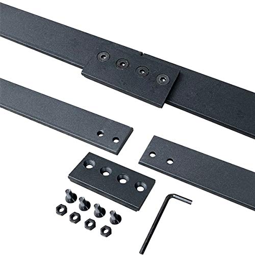 Diyhd Tsq72 10Ftd Ornate Roller Hardware Interior Barn Black Sliding Track 2, Double Door Kit #TOP5
