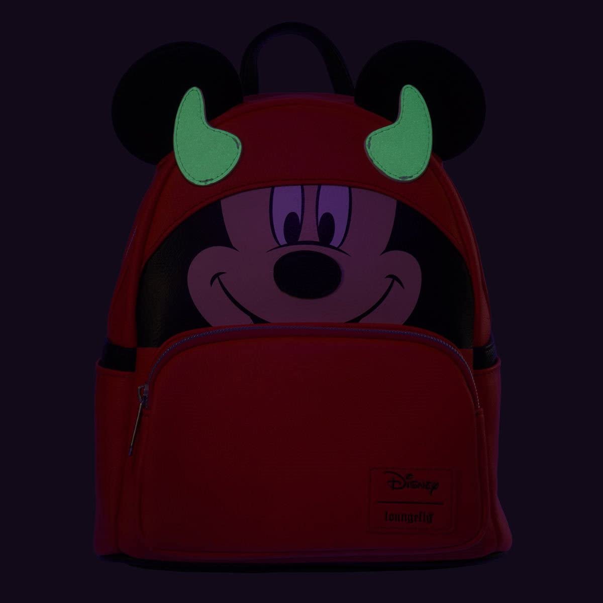 Loungefly Disney Mickey Mouse Devil Mickey Mini Mochila - Entertainment Earth Exclusive, Varios colores, W 9" x H 10" x D 4.5", Loungefly Disney Mickey Mouse Devil Mickey Mini Mochila - Entertainment