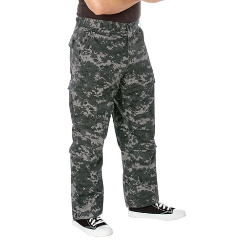 Rothco Vintage Paratrooper Cargo Fatigue Pants – Tactical Outdoor Comfortable Casual, Subdued Urban Digital Camo, L