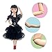 Wednesday Addams Dolls, 6/11.5 inches Wednesday Toys, Black Dresses, Long Sleeve Dots, Made to Move Wednesday Adams Dolls, Birthday Gifts for Kids Girls Fans (B)