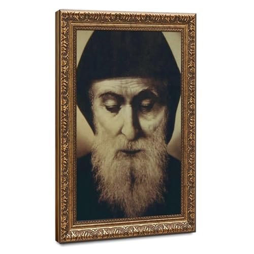 Impression sur toile Saint Charbel Makhlouf 30x45 cm pour salon