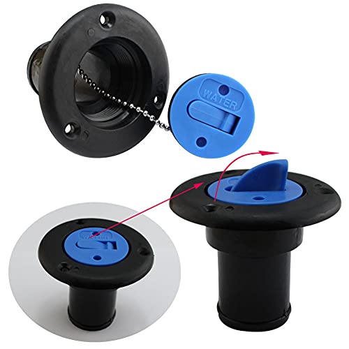 UxradG Bouchon de réservoir d'eau pour camping-car, réservoir d'eau de remplissage pour trappe de remplissage d'eau douce de 1,27 cm pour camping-car, remorque, caravane, 38 mm Cover