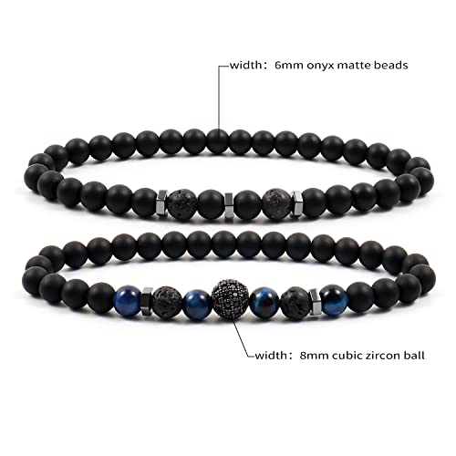 Hoigblxy Mens Beaded Bracelet For Son,Boyfriend, Husband,Dad,Brother,Grandson,Anniversary Birthday Christmas Gift For Him #TOP3