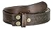 Classic Vintage Distressed Casual Jean Leather Belt Strap (S(30"-32"), Dark Brown)